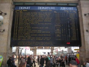 Départs à la Gare du Nord, Paris